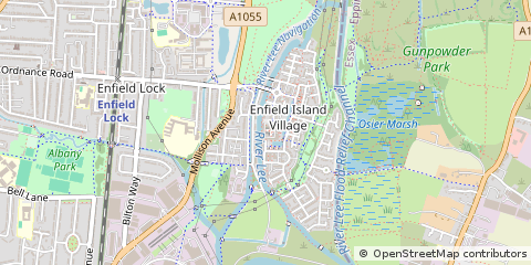 Map of Enfield, Middlesex