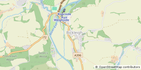 Map of Tiverton, Devon