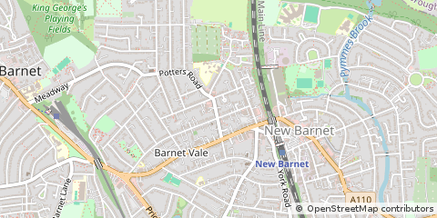 Map of Barnet, Hertfordshire