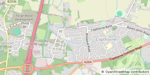 Map of Crawley