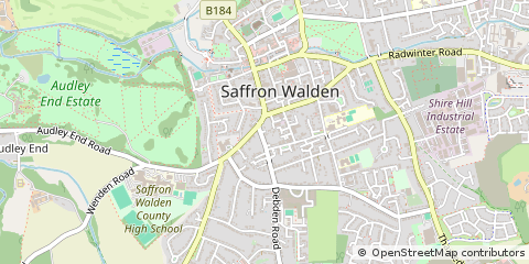 Map of Saffron Walden, Essex