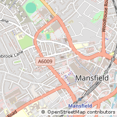 Map of Mansfield, Nottinghamshire