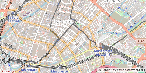 Map of Manchester, Greater Manchester
