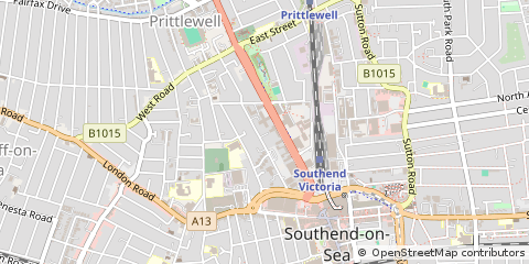 Map of Southend-on-SEA, Essex