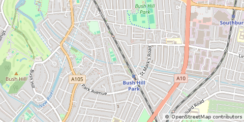 Map of Enfield, Middlesex
