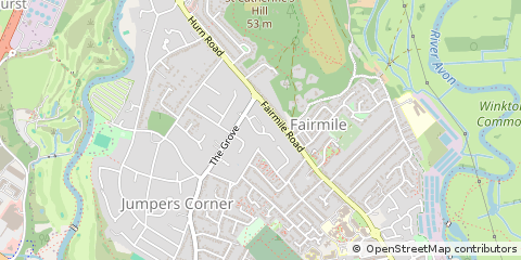 Map of Christchurch, Dorset