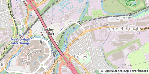 Map of Sheffield, South Yorkshire