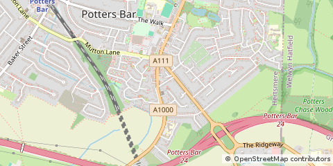 Map of Potters BAR