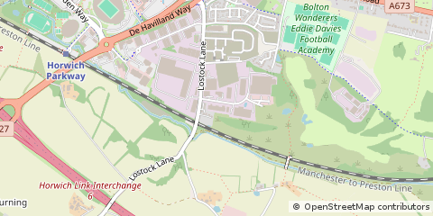 Map of Bolton, Lancashire