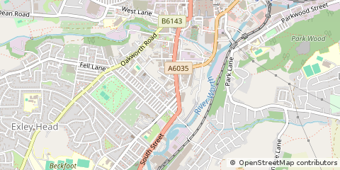 Map of Keighley, West Yorkshire