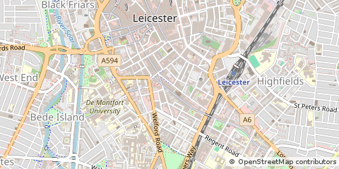 Map of Leicester