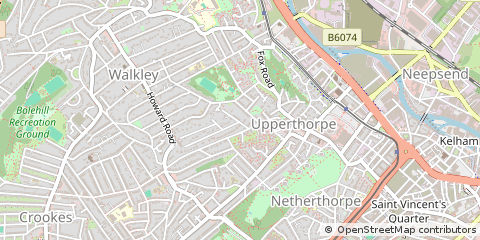 Map of Sheffield