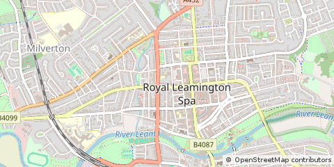 Map of Leamington SPA, West Midlands