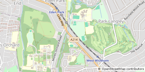 Map of Beckenham, Kent