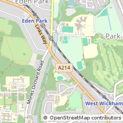 Map of Beckenham, Kent