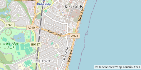 Map of Kirkcaldy, Fife