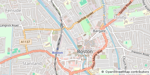 Map of Boston, Lincolnshire