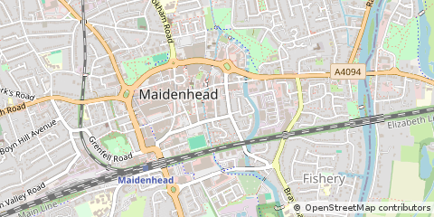 Map of Maidenhead, Surrey