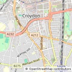 Map of Croydon, Surrey