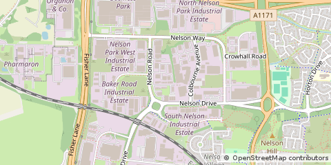 Map of Cramlington, Northumberland