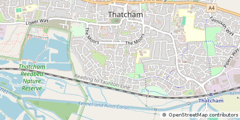 Map of Thatcham, Berkshire