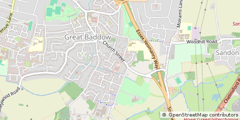Map of Chelmsford, Essex