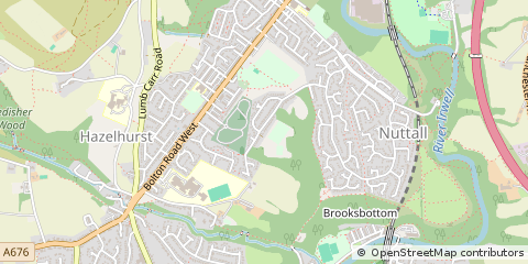 Map of Bury, Lancashire