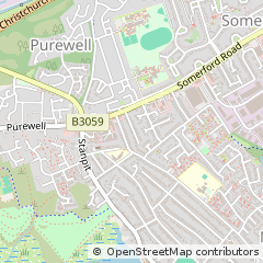 Map of Christchurch, Dorset