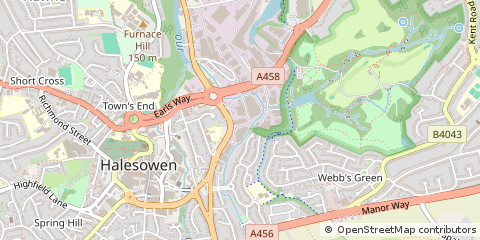 Map of Halesowen, West Midlands
