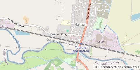 Map of Hatton, Derbyshire