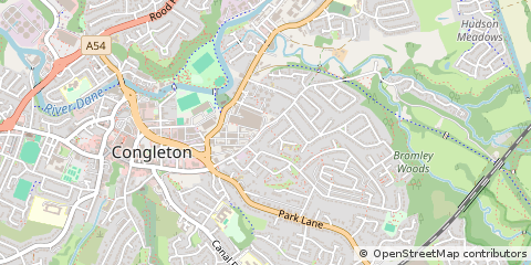 Map of Congleton, Cheshire