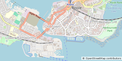 Map of Poole, Dorset