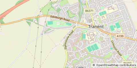 Map of Tranent, East Lothian