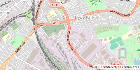 Map of Doncaster, South Yorkshire