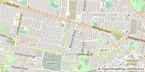 Map of Newcastle Upon Tyne