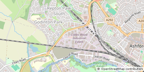 Map of Ashford, Kent