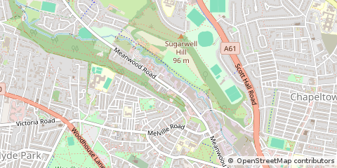 Map of Leeds, West Yorkshire