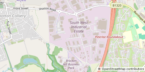 Map of Peterlee, County Durham