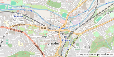 Map of Shipley, West Yorkshire
