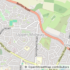 Map of Midway, Swadlincote, Derbyshire