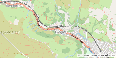 Map of Todmorden, Lancashire