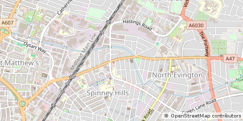 Map of Leicester
