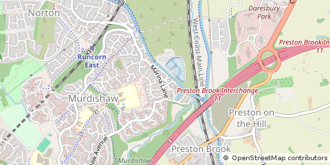 Map of Runcorn, Cheshire
