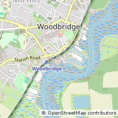 Map of Woodbridge, Suffolk