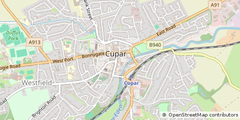 Map of Cupar, Fife