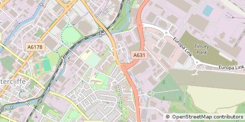 Map of Sheffield, South Yorkshire