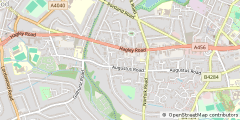 Map of Birmingham, West Midlands