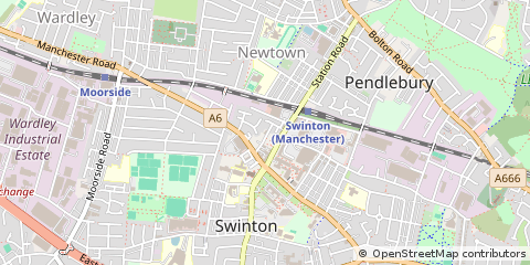 Map of Manchester, Lancashire