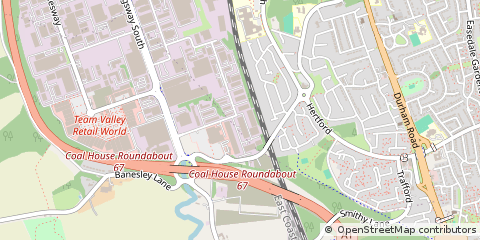 Map of Gateshead
