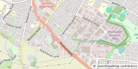 Map of Solihull, West Midlands